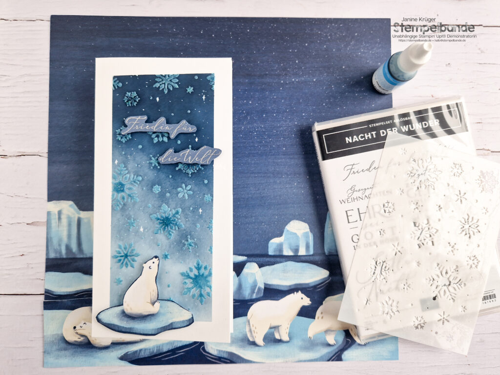 Weihnachtskarte Stampin Up Strukturpaste Nacht der Wunder