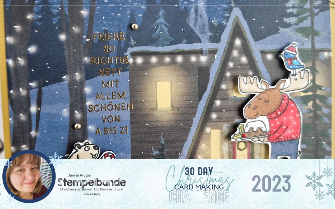 30 Day Christmas Card Making Challenge 2023: Tag 1 SHINING BRIGHT