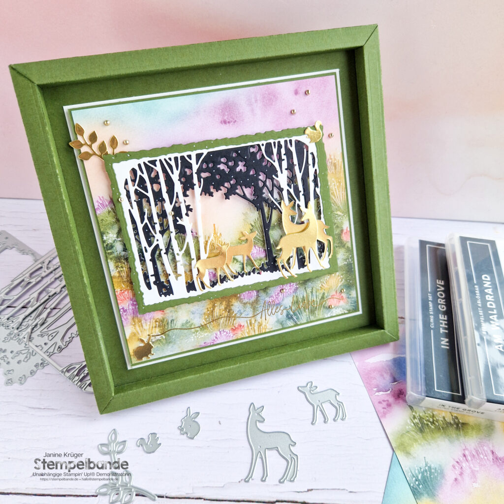 3D Rahmenbox, Shadow Box mit den Produkten von Stampin' Up! Anleitung. 