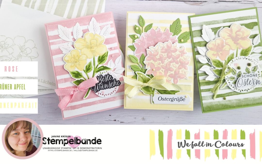 Bastel dich in den Frühling – Kartenideen mit Stampin’ Up! Blumiges Dankeschön & Painted Stripes