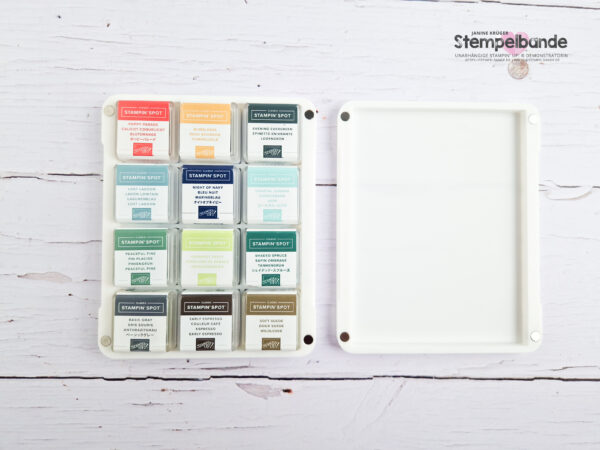 Stempel Spot Aufbewahrungsbox für 12 Mini-Stempelkissen | magnetisch | 3D-Druck
